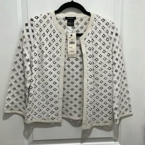 Grayse ladies leather long sleeves top size S, NEW with tag